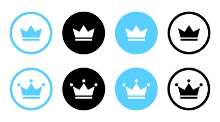 Crown icon premium membership symbol button royal vip badge vector icons set best quality luxury elegant high profile award winner achievement