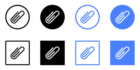 Link icon paperclip attached file icons web page url buttons attachment document sign symbol