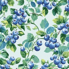 blueberry pattern banner wallpaper, simple
