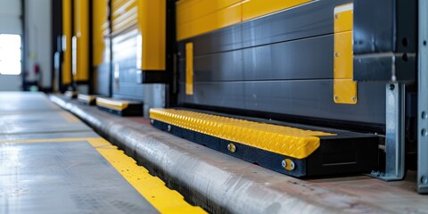 Safety bumpers installed on loading dock levelers to prevent damage from trucks