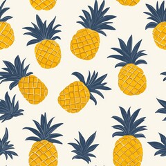 pineapple pattern banner wallpaper, simple