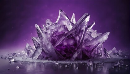 purple reflection on ice