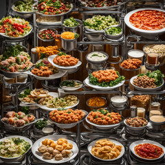 Fototapeta premium Fastfood vegetable soup with new style 