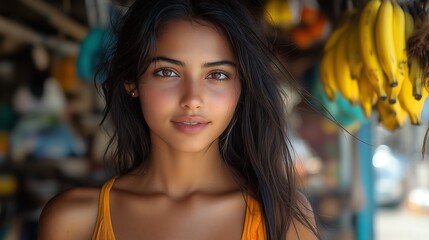 Fototapeta premium beautiful young india girl