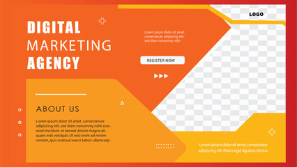 Digital marketing agency and company cover Banner template