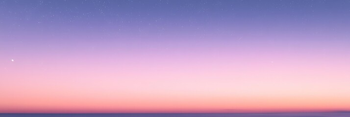 Twilight Sky Stars Soft Colors Gradient Subtle Star Appearance. Day Night Transition.