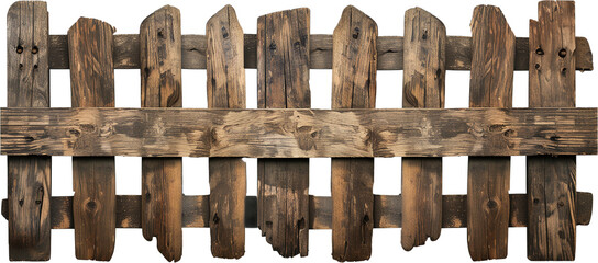 Weathered Wooden Fence with Vintage Charm