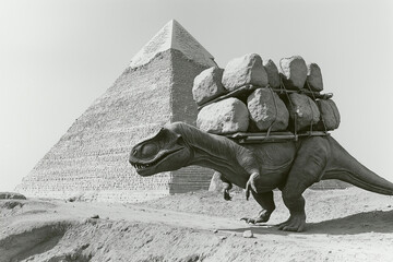 dinosaurs in ancient egypt construction of the pyramids