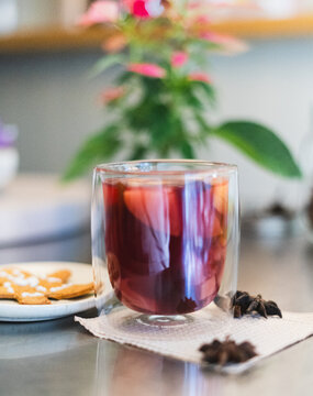 cup of tea and cookies