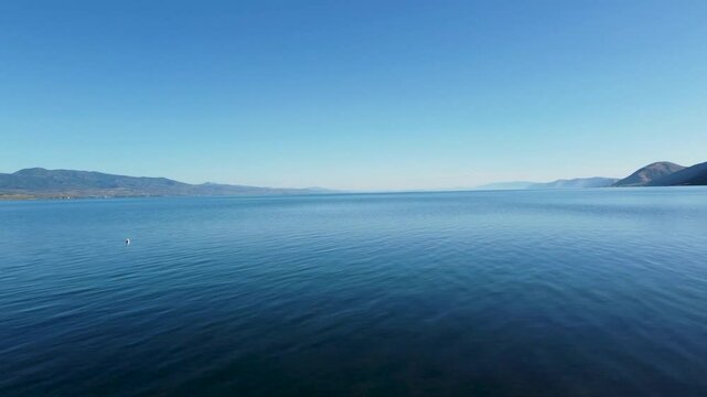 4k Summer Aerial Views over Bear Lake Utah State Park 