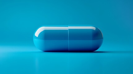 Single medical pill. Pharmaceutical concept
