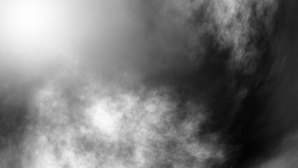 White fog or smoke on black background