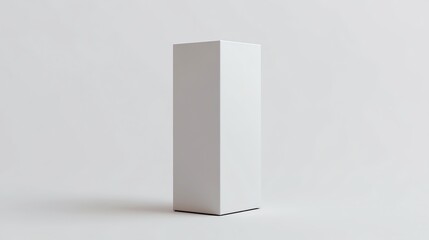 White Rectangular Pedestal Against White Background