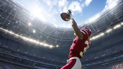 Touchdown Celebration in a Stadium