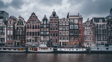 Naklejka premium Charming Canals of Amsterdam