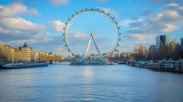 London Eye Against a Serene Sky
