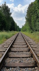 Obraz premium Serene Railway Landscape