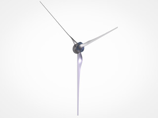 High-Quality 3D Render of a Wind Turbine Propeller for Renewable Energy, Highlighting Wind Power, Sustainability, Engineering Design. Ideal for Illustrations in Environmental and Industrial Projects