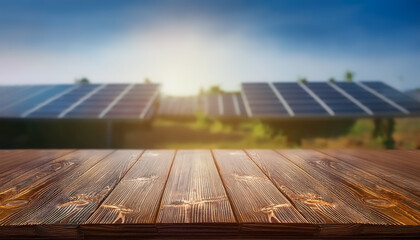 Empty table background of wind turbines on the horizon in a green rural landscape -Alternative renewable green energy
.clean energy day concept