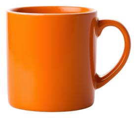 PNG Orange mug coffee drink cup.