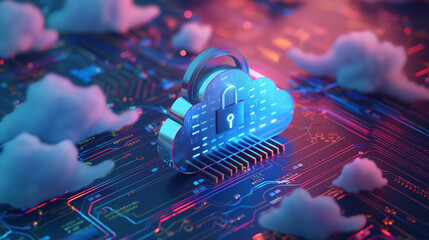 cybersecurity protection with a businessman holding a digital padlock for login identity verification and credentials secure network system for data privacy and ... See More
