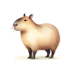 Obraz premium capybara watercolor illustration.
