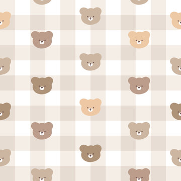 seamless pattern with teddy bears