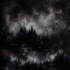 Naklejka premium Abstract Dark Futuristic Grunge Texture with Digital Elements