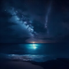 夜空と海の星空