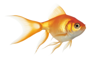 PNG  A gold fish goldfish animal white background.