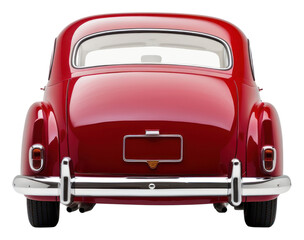 PNG  A red vintage car vehicle white background transportation.