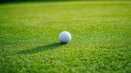 Golf Ball on Green Grass