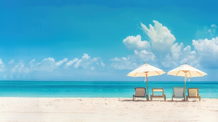Fototapeta premium Relaxing Beach Day in Paradise