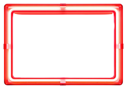 PNG Neon frame light red illuminated.