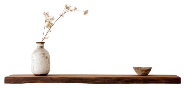 PNG Wooden board shelf flower architecture.