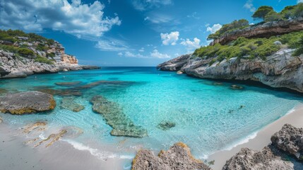 Fototapeta premium beautiful beach with crystal clear water