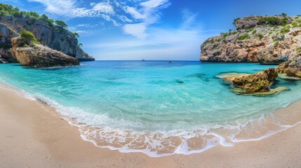 Fototapeta premium beautiful beach with crystal clear water