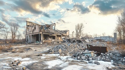 Abandoned Building Landscape