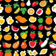 Obraz premium Isolated fruit Sketches