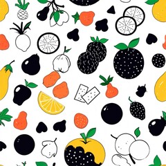 Isolated fruit Sketches
