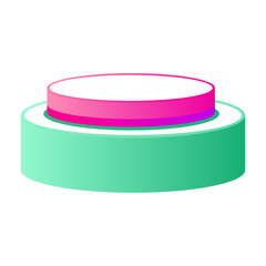 3d display stand on studio background design