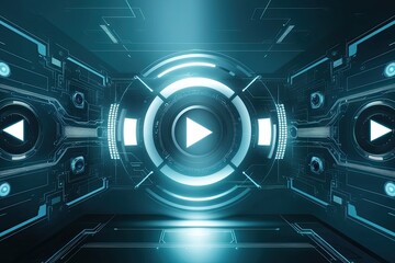 Modern Technologic Backdrop for Images, Audio, and Graphics