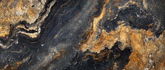 Detailed View of Smooth Polished Granite Showcasing Unique Textures and Colors in a Natural Formation