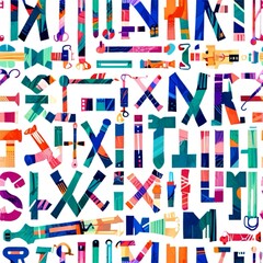 Writing tools Seamless pantern