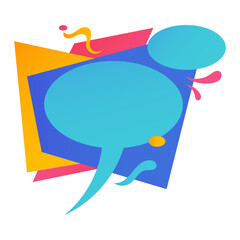 Origami sale banner label badge blank design template