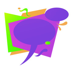 Origami sale banner label badge blank design template