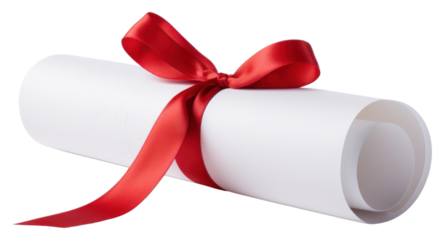 PNG Diploma ribbon paper white.