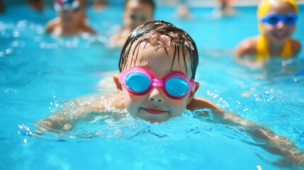 Fun in the Pool: Child Swimming