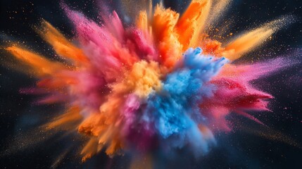 Vibrant and Dynamic Explosion of Colors in Motion
