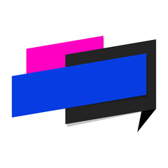 Origami sale banner label badge blank design template